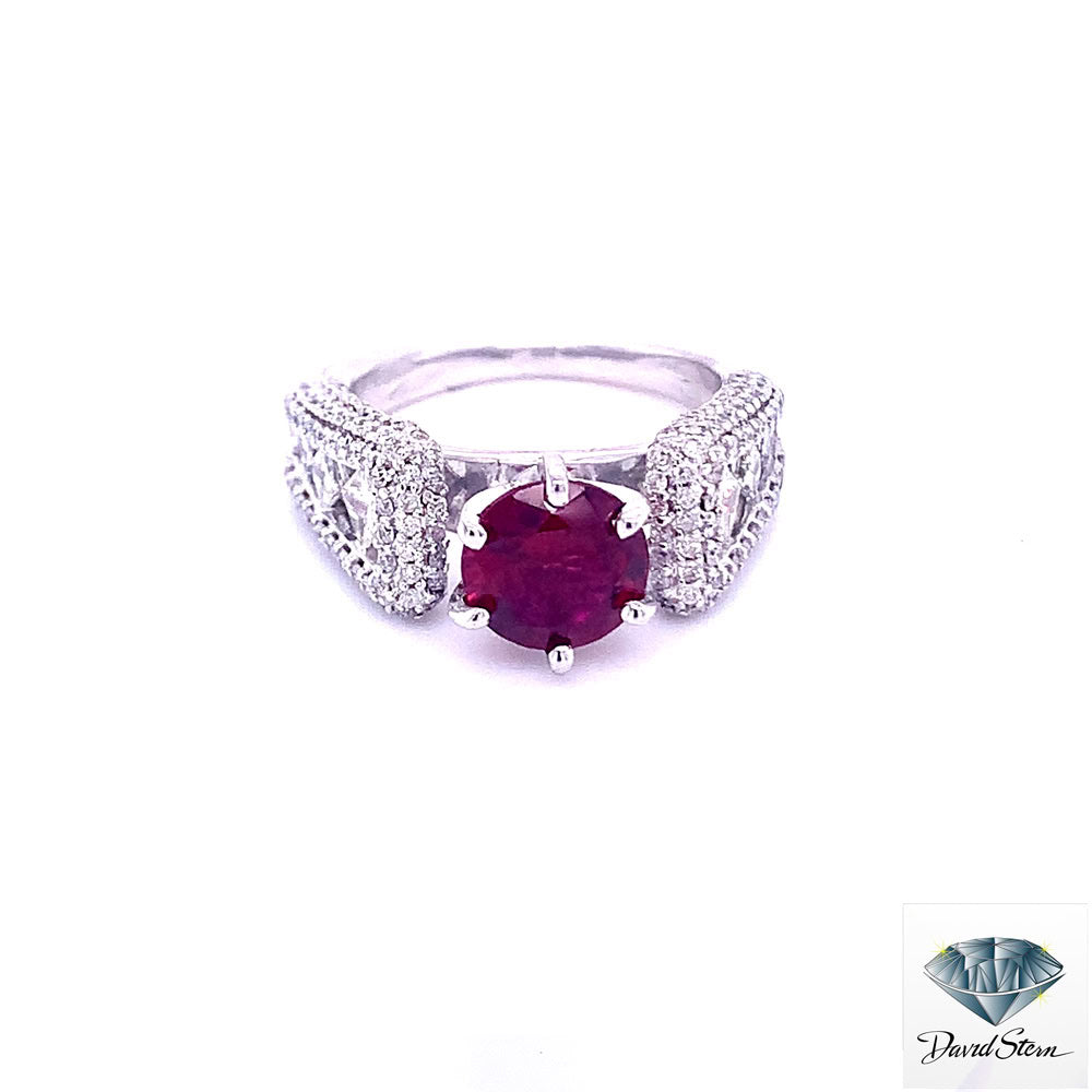 1.77 CT Round Couture Ring in 14kt White Gold