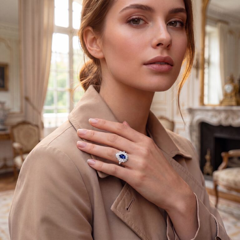 1.81 CT Pear Sapphire Ring in 18kt White Gold - David Stern Jewelers Boca Raton