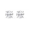 10 carat lab grown studs: two 5.00 ct round brilliant lab-grown diamonds in 14kt white gold four-prong settings