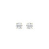 2 carat yellow gold studs: two 1.00 ct round brilliant lab-grown diamonds in 14kt yellow gold four-prong settings