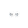 2 carat lab grown studs: two 1.00 ct round brilliant lab-grown diamonds in 14kt white gold four-prong settings