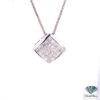 3.00 CT Square Princess Diamond Necklace in 18kt White Gold - David Stern Jewelers - Princess Cut Diamond Necklace: Stunning 3 CT in 18kt White Gold