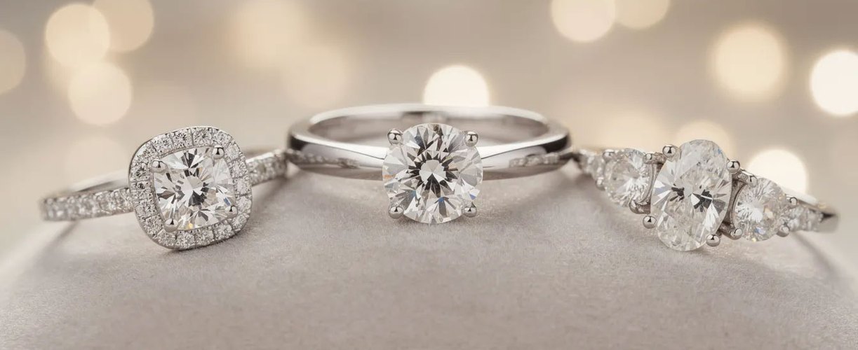Diamond engagement rings of the kind usually listed on a jewelry rider