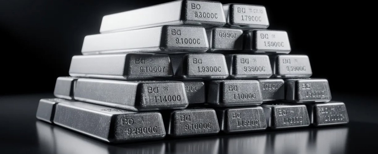 Silver bars and bullion valued against the silver spot price